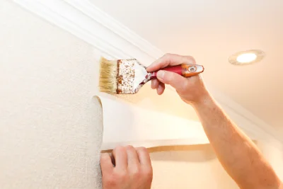 Pose de papier peint à Cailla — revêtements muraux et toiles de verre
